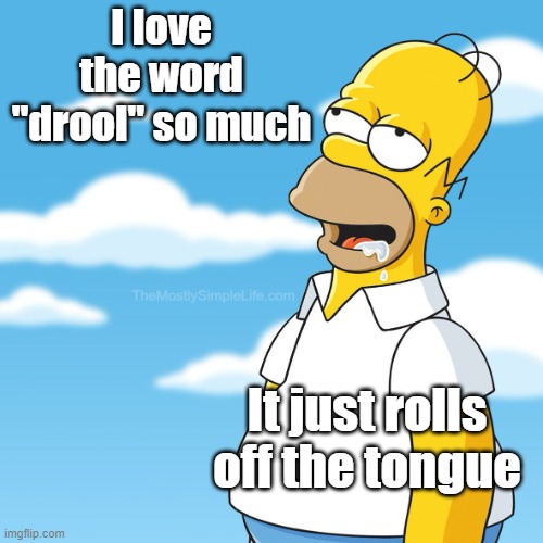 Gotta love drool | image tagged in funny,humor,homer simpson,bad jokes,dad jokes,dumb jokes | made w/ Imgflip meme maker