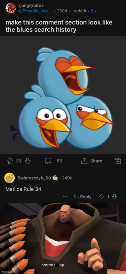 Cursed Search History | image tagged in heavy hold up,angry birds,memes,cursed,comments,dark humor | made w/ Imgflip meme maker