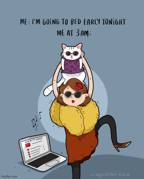 A Cat Lady's Way Of Thinking | image tagged in memes,comics,cat lady,dancing,with,cats | made w/ Imgflip meme maker