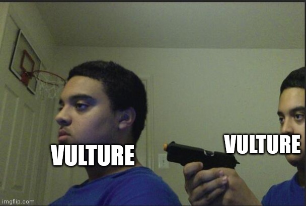 Trust Nobody, Not Even Yourself | VULTURE; VULTURE | image tagged in trust nobody not even yourself | made w/ Imgflip meme maker