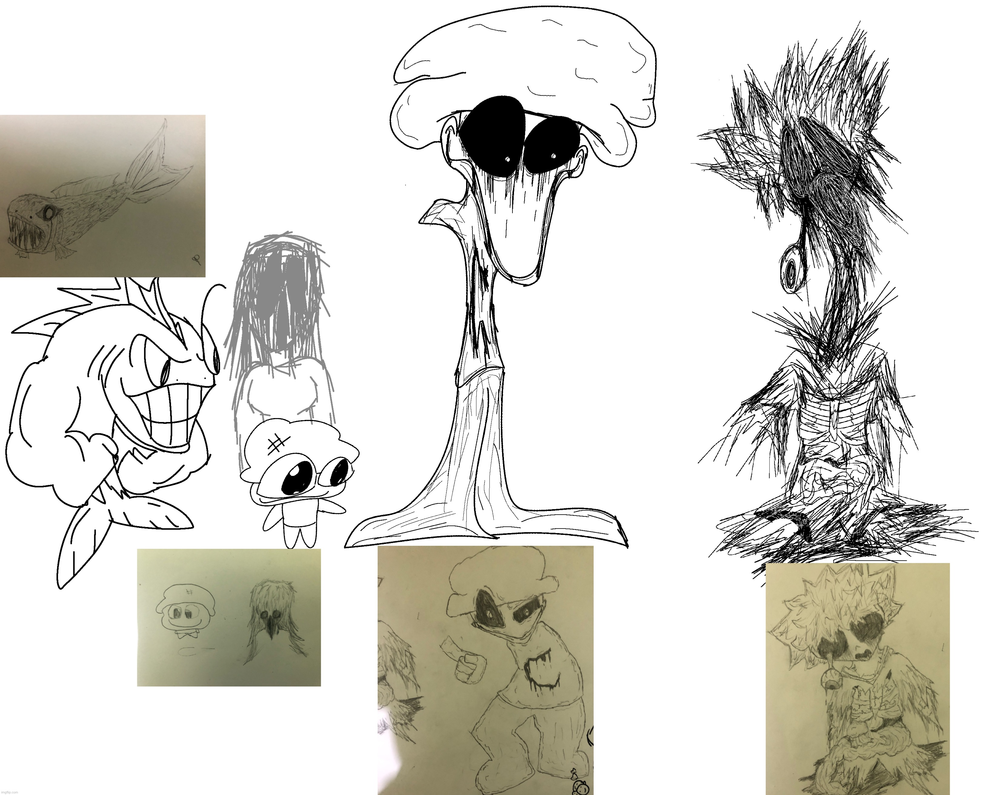 Creatures who dwells in my drawing book | made w/ Imgflip meme maker