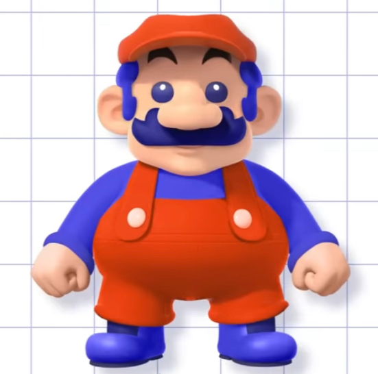 Blue Mario Blank Meme Template