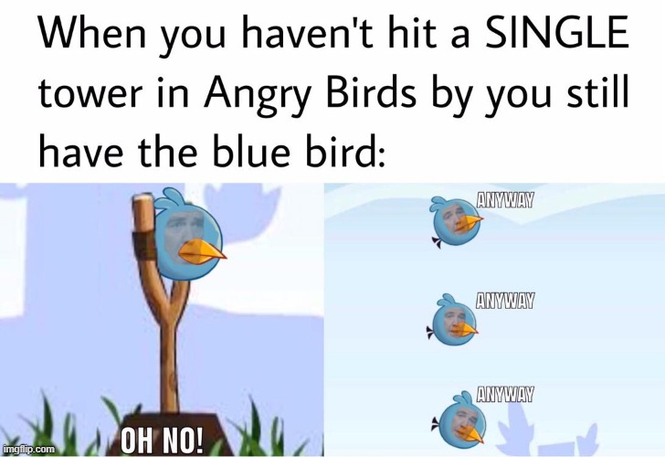 image tagged in oh no anyway,angry birds,gaming,repost,memes,funny | made w/ Imgflip meme maker