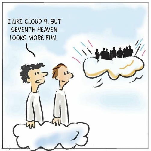 In the Clouds | image tagged in comics | made w/ Imgflip meme maker