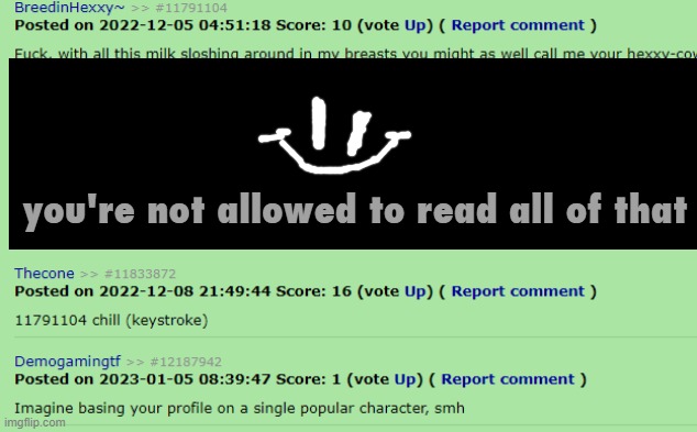 average rule34.xxx convo | you're not allowed to read all of that | made w/ Imgflip meme maker