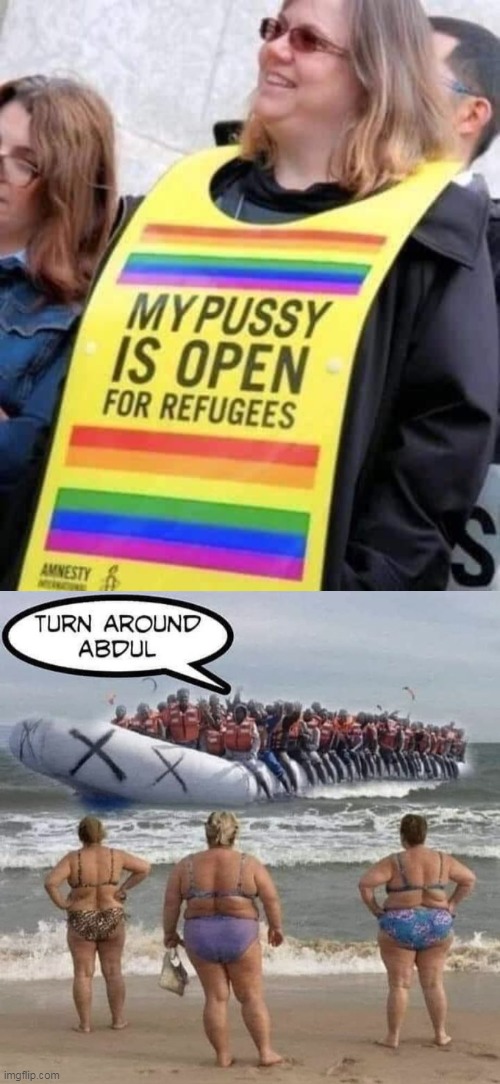 Amazing anti-refugee policy! ~~ Davinci Jeremie | image tagged in politics,refugees,problem solved,liberal women being liberal women,open borders,political humor | made w/ Imgflip meme maker
