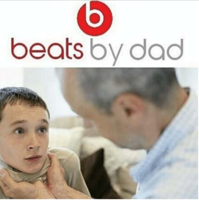 High Quality Beats by Dad Blank Meme Template