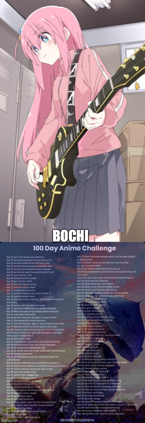 not a big slice of life guy but holy shit Bochi the rock was good | BOCHI | image tagged in 100 day anime challenge | made w/ Imgflip meme maker