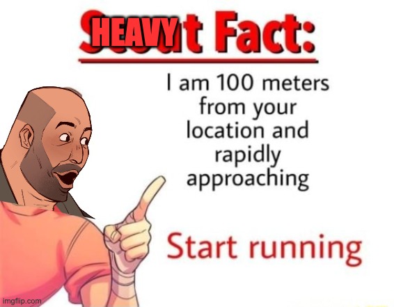 Scout Fact | HEAVY | image tagged in scout fact | made w/ Imgflip meme maker