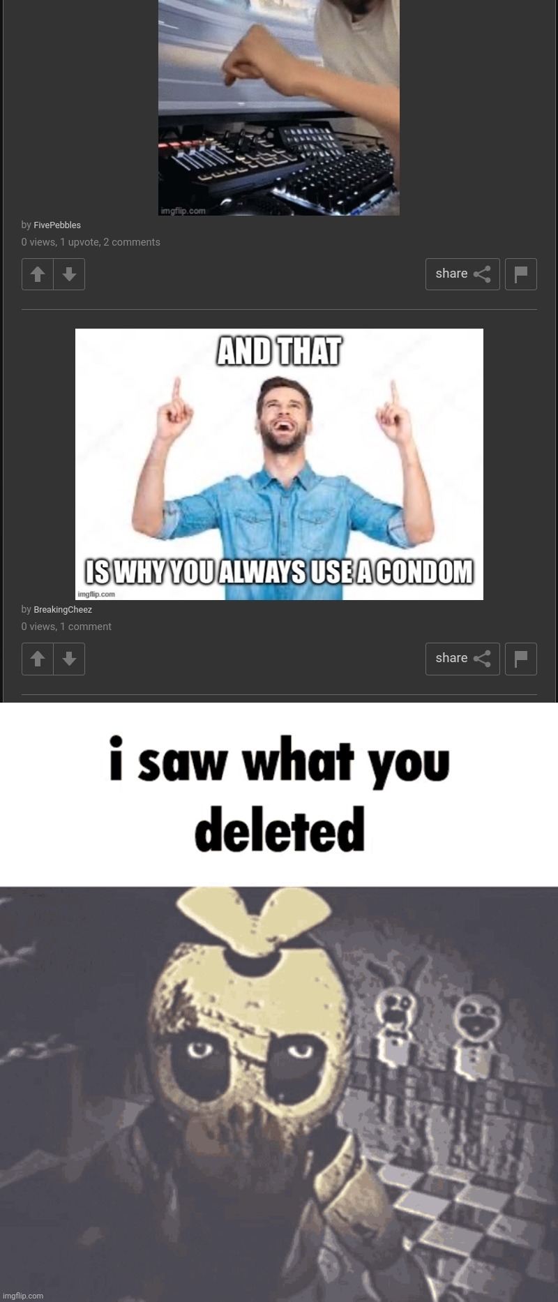 image tagged in i saw what you deleted | made w/ Imgflip meme maker