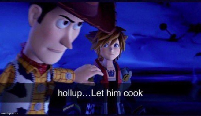 e | image tagged in hollup let him cook | made w/ Imgflip meme maker