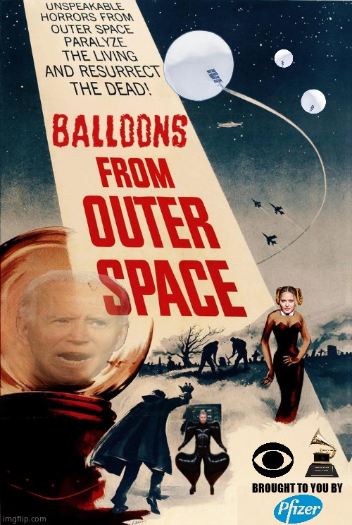 Balloons Balloons Balloons | BROUGHT TO YOU BY | image tagged in creepy joe biden,madonna,sam smith,grammys,balloons,political meme | made w/ Imgflip meme maker