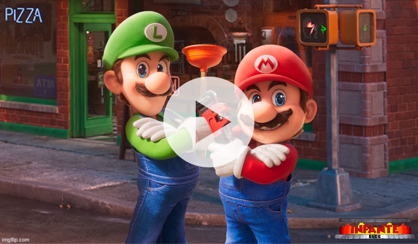 plumbing our game | image tagged in mario movie | made w/ Imgflip meme maker