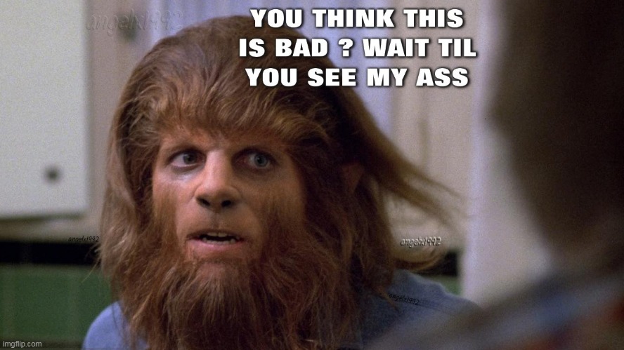 image tagged in teen wolf,pubes,puberty,hairy,ass,michael j fox | made w/ Imgflip meme maker