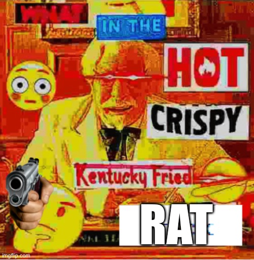 Rat | RAT | image tagged in what in the hot crispy kentucky fried frick | made w/ Imgflip meme maker