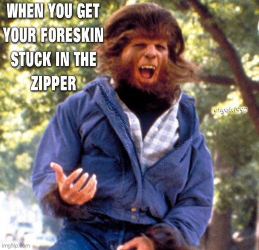 image tagged in teen wolf,michael j fox,penis,foreskin,bathroom,pissing | made w/ Imgflip meme maker