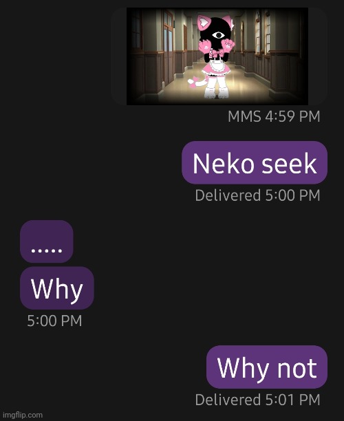 Neko seek uwu | image tagged in seek,doors,roblox,cursed image,funny,funny memes | made w/ Imgflip meme maker