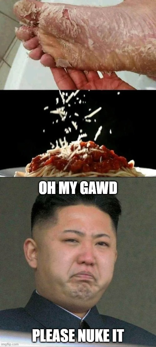 OH MY GAWD; PLEASE NUKE IT | image tagged in wtf,gross,north korea,memes,nuke,disgusting | made w/ Imgflip meme maker