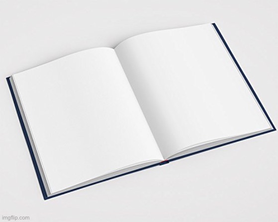 Book with blank pages | image tagged in book with blank pages | made w/ Imgflip meme maker
