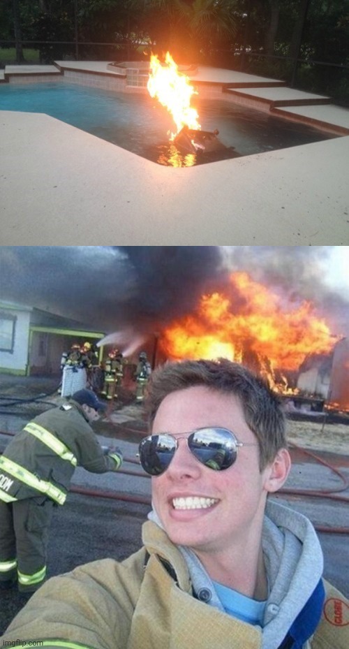 Barbecue fire | image tagged in douchebag firefighter,you had one job,fire,pool,barbecue,memes | made w/ Imgflip meme maker