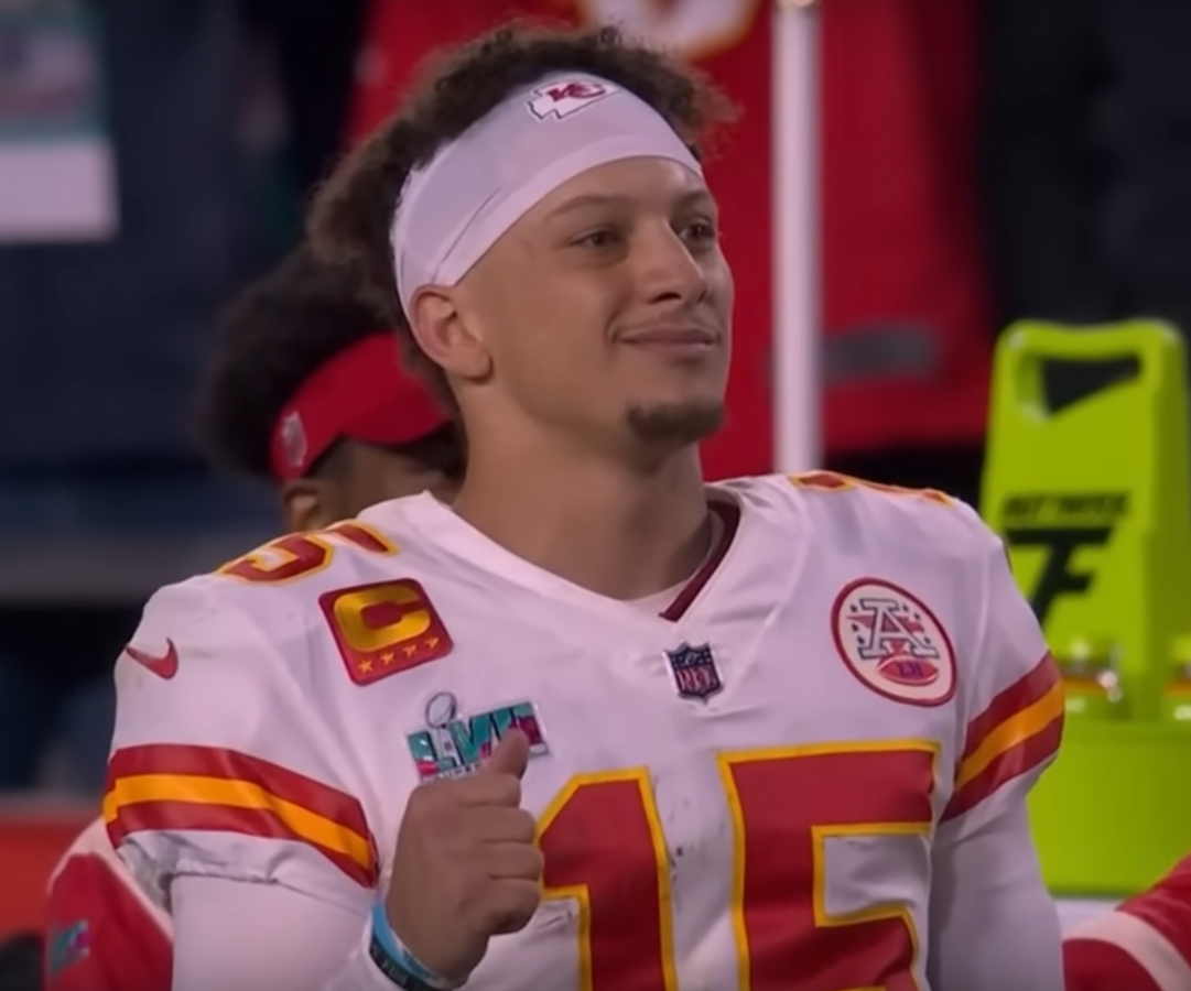 High Quality Patrick Mahomes Thumbs Up Blank Meme Template