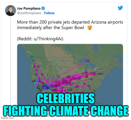 Celebrities fighting climate change | CELEBRITIES FIGHTING CLIMATE CHANGE | image tagged in climate change,hypocrisy | made w/ Imgflip meme maker
