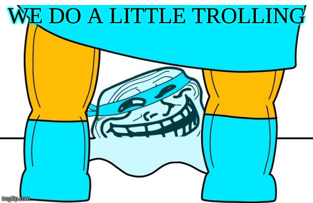 we do a lil trollin' | WE DO A LITTLE TROLLING | image tagged in trolling | made w/ Imgflip meme maker