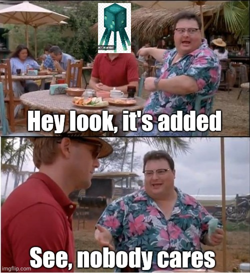 True or false? | Hey look, it's added; See, nobody cares | image tagged in memes,see nobody cares | made w/ Imgflip meme maker