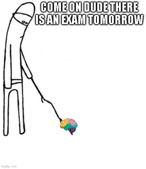 When there is an exam | COME ON DUDE THERE IS AN EXAM TOMORROW | image tagged in c'mon do something | made w/ Imgflip meme maker
