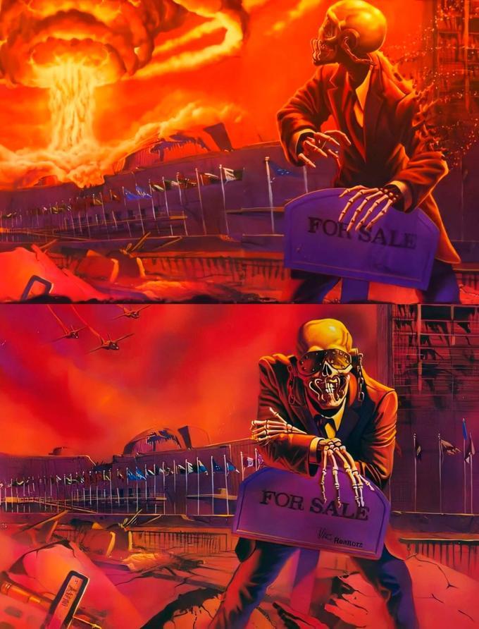 High Quality Skeleton Looking at Explosion invert Blank Meme Template