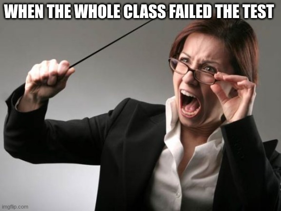 "the highest grade was a 19%" | WHEN THE WHOLE CLASS FAILED THE TEST | image tagged in yelling teacher | made w/ Imgflip meme maker