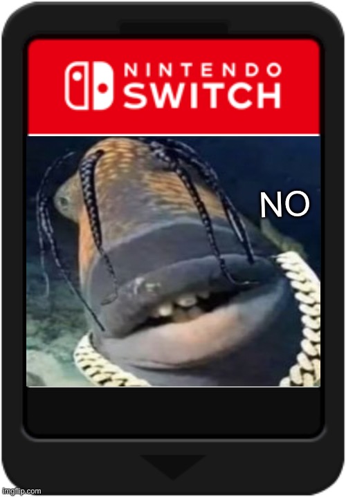 Nintendo switch cartridge | NO | image tagged in nintendo switch cartridge | made w/ Imgflip meme maker