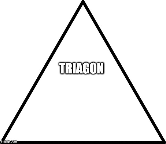 triangle | TRIAGON | image tagged in triangle | made w/ Imgflip meme maker