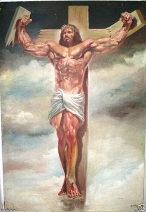 Muscle Jesus | image tagged in muscle jesus | made w/ Imgflip meme maker