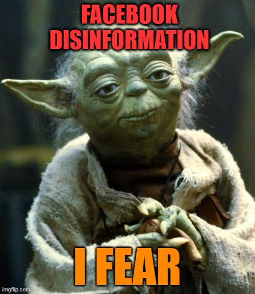 Star Wars Yoda Meme | FACEBOOK
 DISINFORMATION I FEAR | image tagged in memes,star wars yoda | made w/ Imgflip meme maker