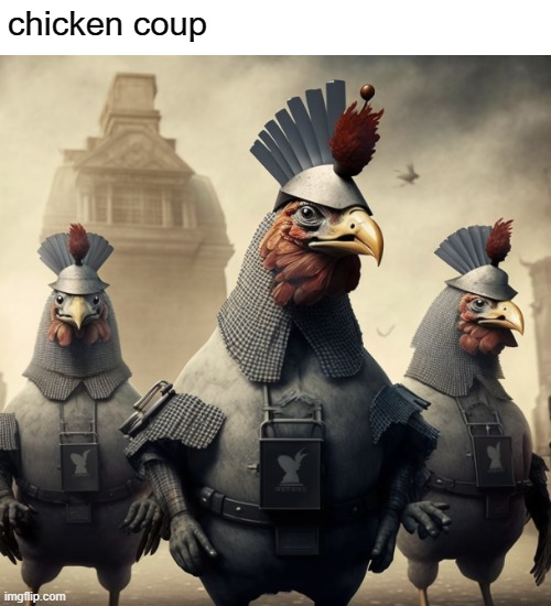 chicken coup | chicken coup | image tagged in chickens,government | made w/ Imgflip meme maker