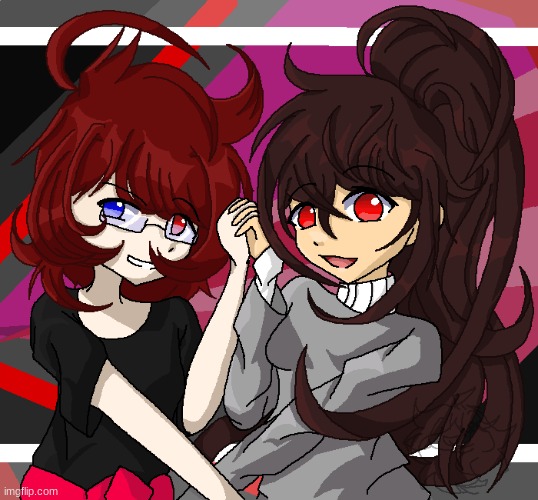 (Not my chars) Art for a friend | made w/ Imgflip meme maker