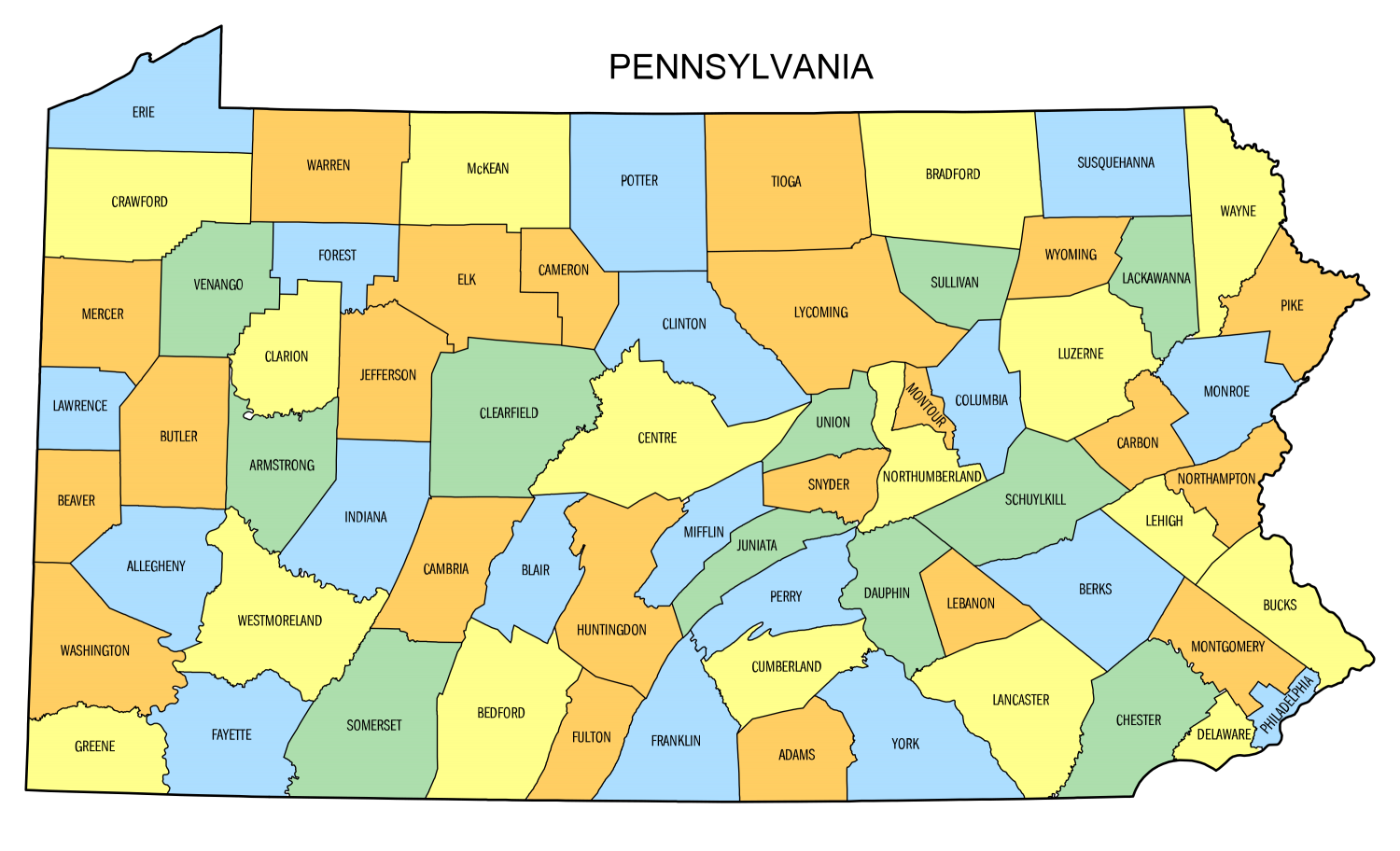 Pennsylvania map Blank Template - Imgflip