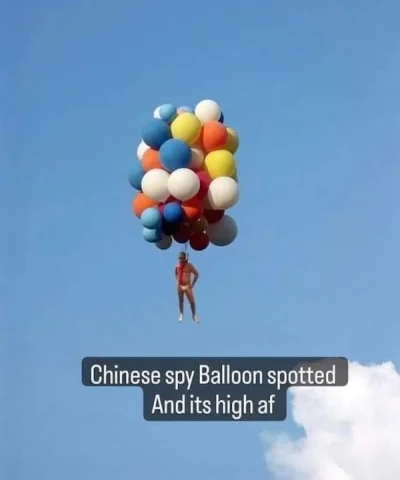 Chinese spy balloons Blank Meme Template