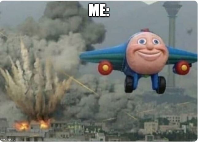 Flying Away From Chaos | ME: | image tagged in flying away from chaos | made w/ Imgflip meme maker