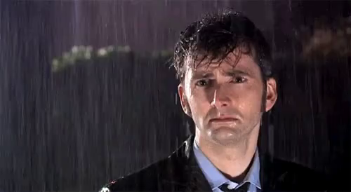 David Tennant Sad In The Rain Blank Meme Template