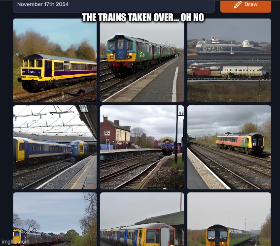 Uh oh… | THE TRAINS TAKEN OVER… OH NO | image tagged in train,attack | made w/ Imgflip meme maker