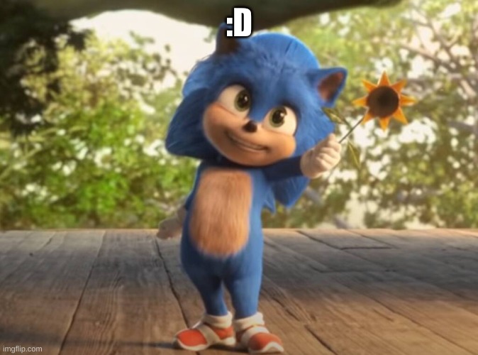 Baby Sonic | :D | image tagged in baby sonic | made w/ Imgflip meme maker