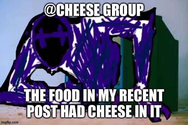 The rest of you are next | @CHEESE GROUP; THE FOOD IN MY RECENT POST HAD CHEESE IN IT | image tagged in glitch tv | made w/ Imgflip meme maker