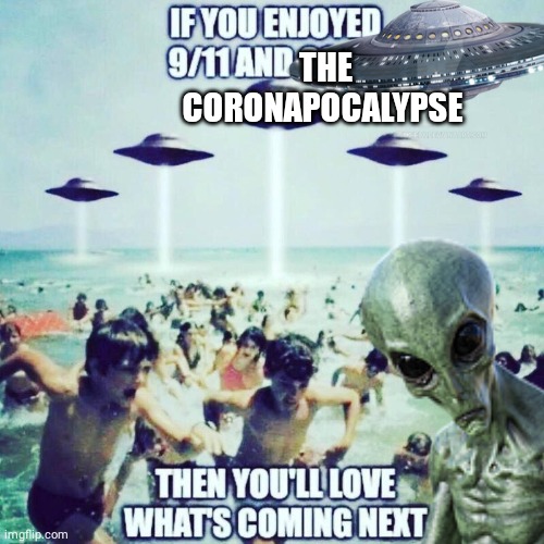 Alien Invasion at Beach | THE CORONAPOCALYPSE | image tagged in aliens | made w/ Imgflip meme maker