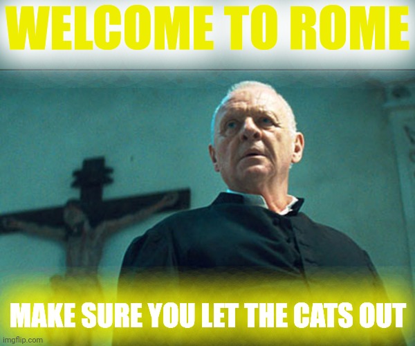 WELCOME TO ROME MAKE SURE YOU LET THE CATS OUT | made w/ Imgflip meme maker
