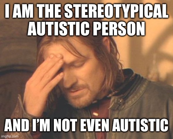 Frustrated Boromir |  I AM THE STEREOTYPICAL AUTISTIC PERSON; AND I’M NOT EVEN AUTISTIC | image tagged in memes,frustrated boromir | made w/ Imgflip meme maker