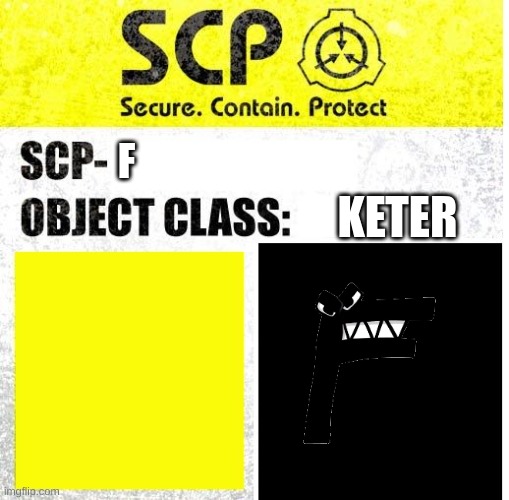 SCP Sign Generator | F; KETER | image tagged in scp sign generator | made w/ Imgflip meme maker