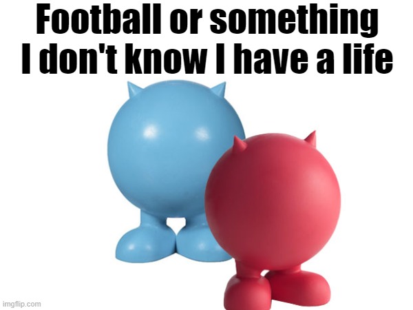 Im sorry | Football or something I don't know I have a life | image tagged in football,i have a life,memes,funny | made w/ Imgflip meme maker