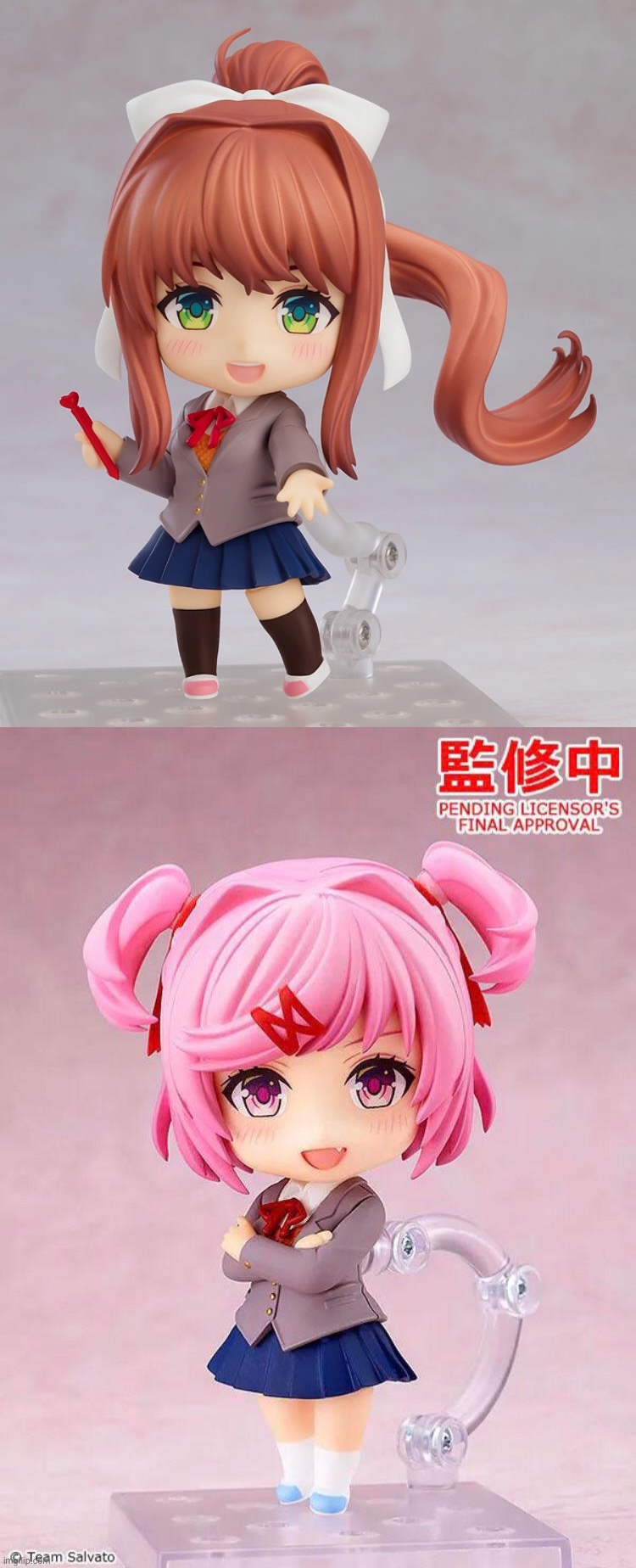 Monika and Natsuki Nendoroids | made w/ Imgflip meme maker